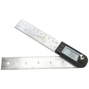 iGaging 7-in Electronic Digital Angle Protractor, Hand Measuring Tool with Fractional Inch Reading for Angle Measurement