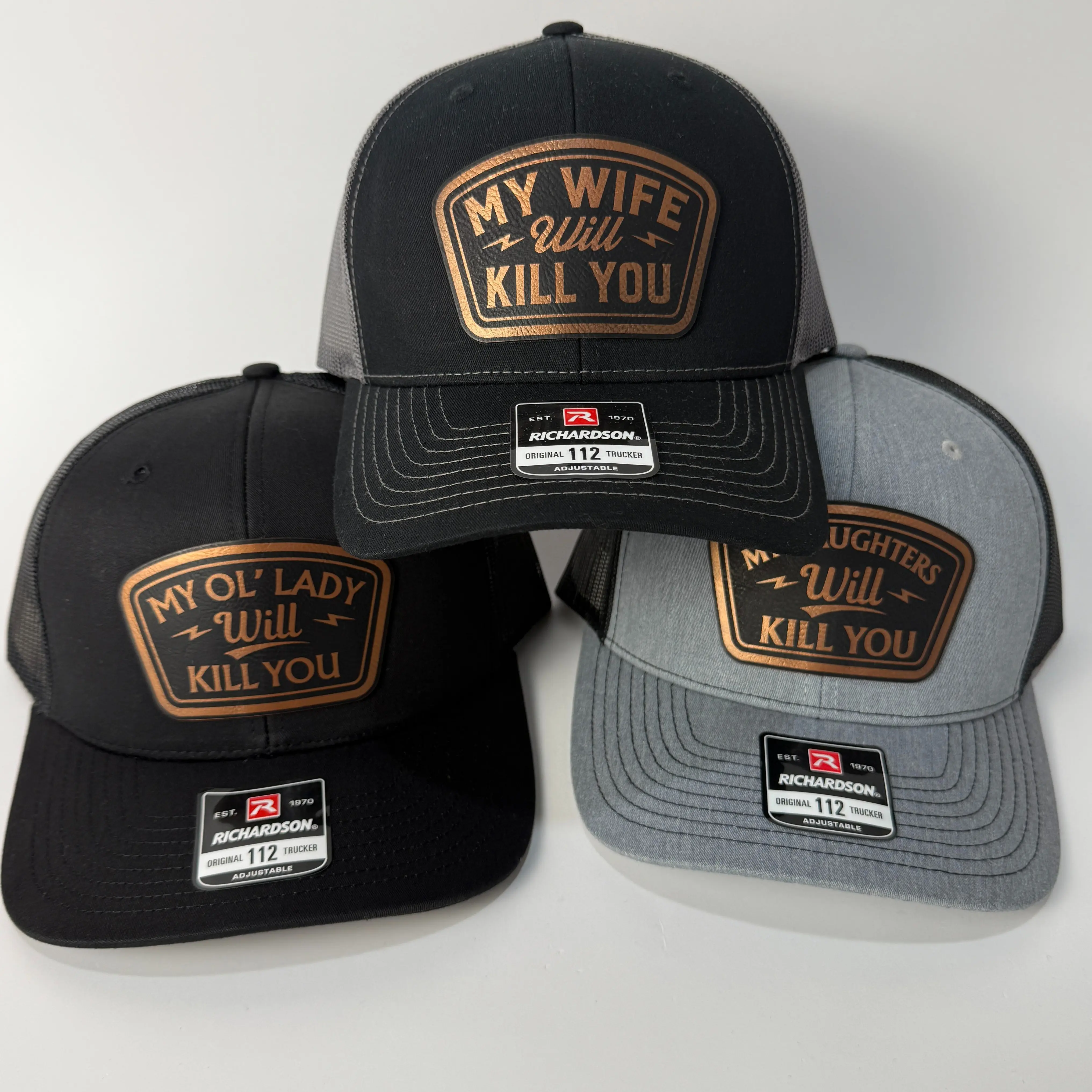Funny “My Wife Will Kill You” Trucker Hat | Adjustable Mesh Snapback Cap for Men Casual Wear Baseball Cap