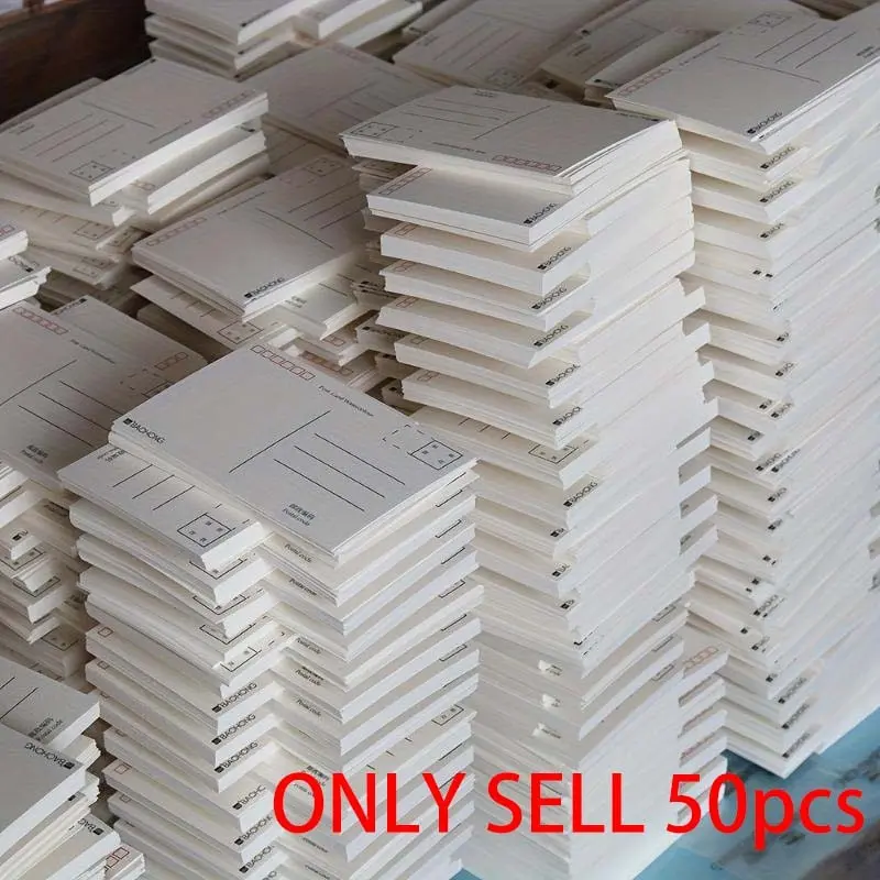 50pcs Postcard Watercolor Paper 10.58oz Medium Coarse Grain Size 3.94inch*5.83inch Watercolor Paper Blank Durable Cardstock Postcards Can Be Mailed Handwritten Diy Watercolor Hand-painted