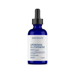 BODYHEALTH Liposomal Glutathione Liquid (100mg) Master Antioxidant Supplement for Immune, Liver & Cellular Detox Support | Lemon Mint, Vegan, Non-GMO, Gluten-Free, Dairy-Free, Keto-Friendly, Healthy Aging Support, Gmo Free