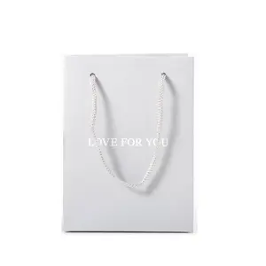 10 Piece Light Blue Printed Gift Bags, Durable Rope Handles, Elegant Design, Perfect for Snacks, Candies, Small Gifts, Valentine's Day, Anniversaries