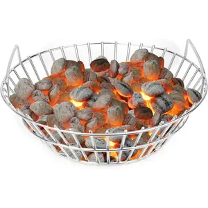 Stainless Steel Charcoal Ash Basket Fits Large BGE, Kamado Joe Classic and Other Similar Grills