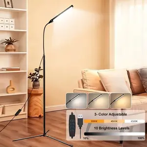 96leds USB Floor Lamp, Flexible Gooseneck 3 Color LED, Modern Adjustable Brightness, Modern Mood Lighting, Home Office Lighting, USB Computer Room Light, Modern Standing Light, Adjustable Lights, Home Decor Light