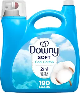 Downy Fabric Softener Liquid, Cool Cotton Scent, 140 fl oz, 190 Loads, Downy Fabric Softener, Liquid Fabric Softener laundry detergent