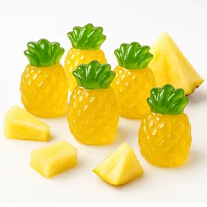 NY Spice Shop 3D Pineapple Fruit Filled Gummies – Tropical Gummy Candy, Juicy Center, Pineapple Flavor, Trending TikTok Gummies
