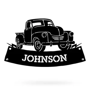 Pickup Truck Monogram – Personalized Decor for Auto Enthusiasts