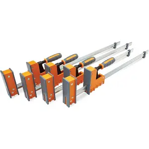 4 Piece Parallel Clamps for Woodworking Clamps 4 Pack 2 x 24 inch plus 2 x 31 inch Parallel Clamp Spreader Set Bar Clamp 1100 Lbs clamping force Bar Clamp Set 571550 I