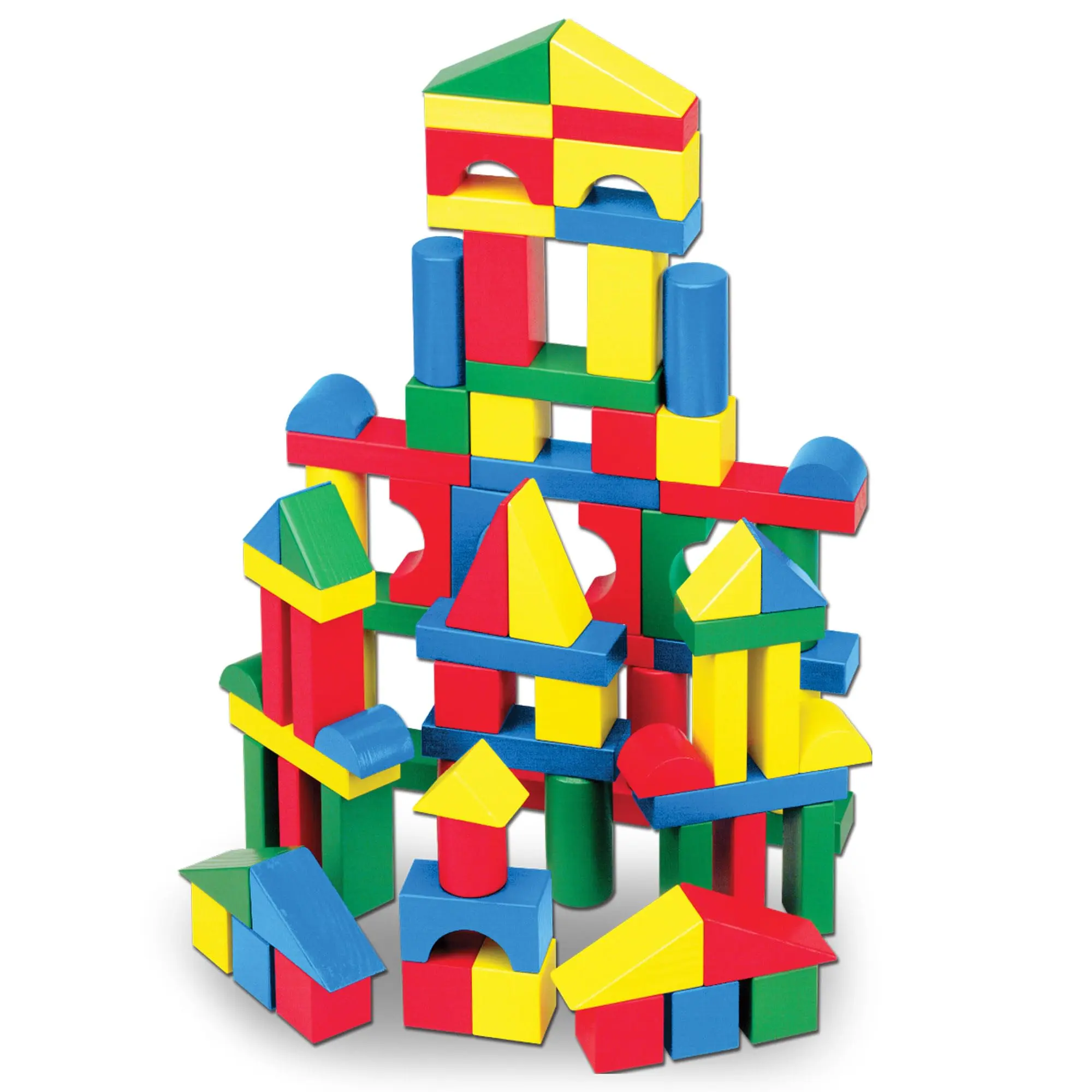 Wooden Building Blocks Set – 100 Blocks  for Creative Play and Early Learning