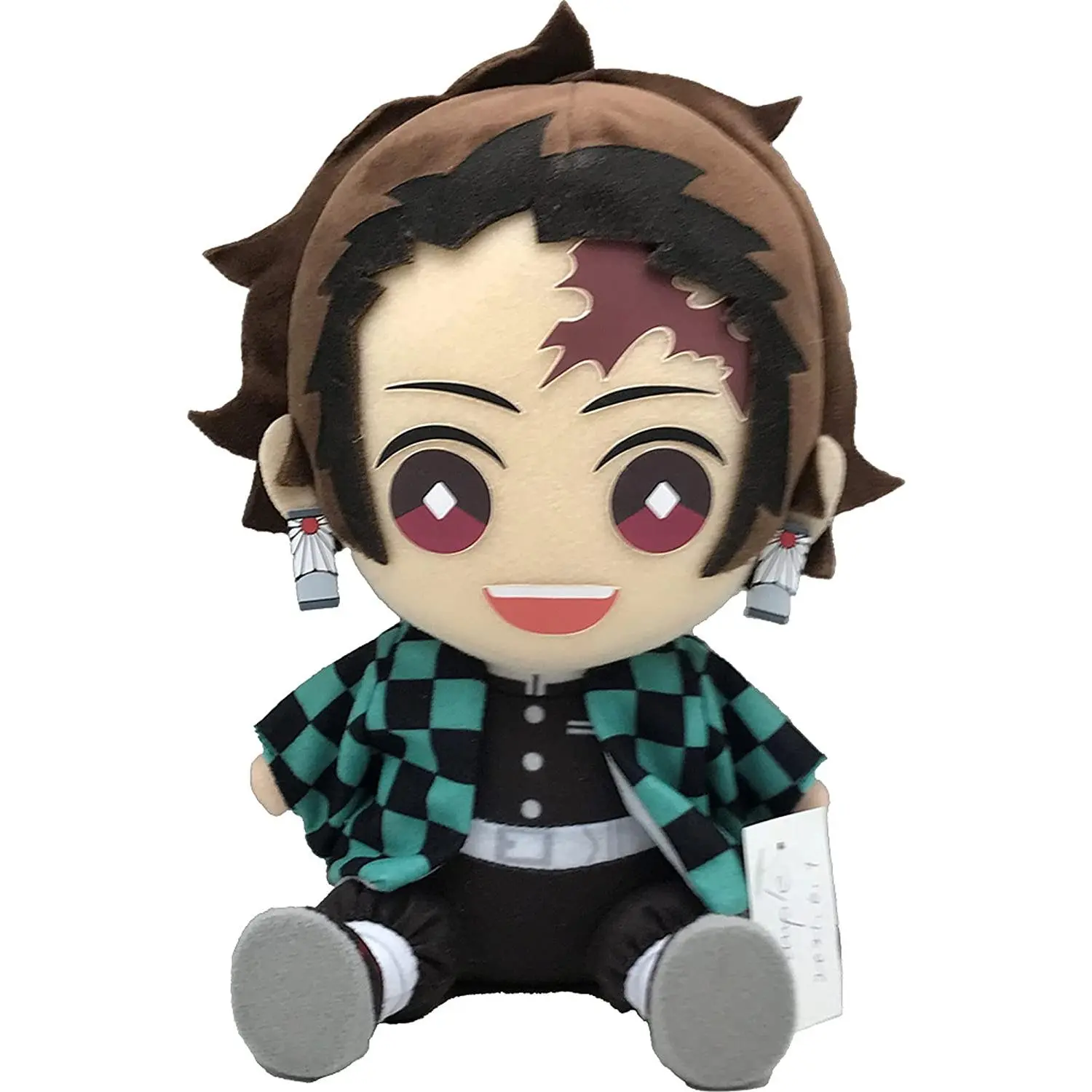 Great Eastern Entertainment Demon Slayer Tanjiro Kamado 7" Sitting Plush - Cuddly Stuffed Animal, Collectible Soft Figure