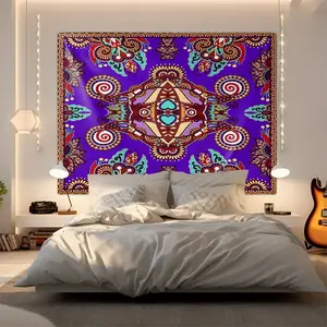 1Pcs Boho Paisley Printed Tapestry, Vintage Ethnic Style Wall Hanging, Soft Durable Decorative Tapestries, Vibrant Digital Print Art Tapestrys, Ideal for Living Room, Bedroom, Dorm, Studio, Home Wall Decor