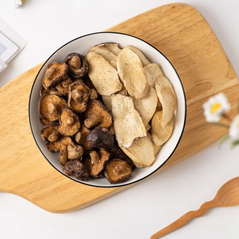 Crunchy Healthy Mushroom Chips | Shiitake & King Oyster | Low-Fat High-Fiber Veggie Snacks | 8.82oz