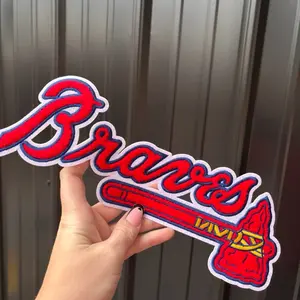 Large sequins embroidered baseball iron on patch - easy to do at home