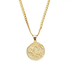 Astrological Sign Coin Pendant Necklace