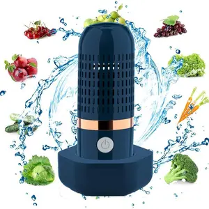 Oxygen Ion Fruit and Vegetable Cleaning Machine, Portable Capsule Type Cleaning Machine, Wireless Charging Fast and Efficient Cleaning Purifier for Fruits, Vegetables, Meat, Rice and Tableware, Kitchen Appliances