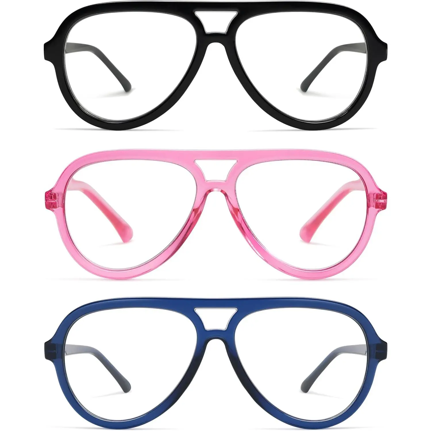 3 Pack Retro Aviator Reading Glasses for Women Men,Classic Large Oversized Reader Blue Light Computer Frame AM6111 3 Pack Retro Aviator Reading Glasses for Women Men,Classic Large Oversized Reader Blue Light Computer Frame AM6111