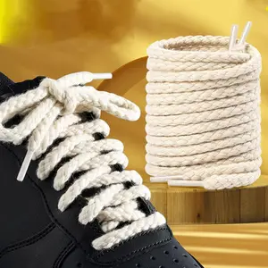 Braided Rope Laces, 1 Pair Anti Pilling Shoelaces, Round Retro Thickened Casual Shoelaces, Sports Shoe Accessories for Men & Women