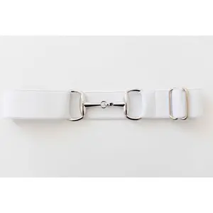 Snaffle Belt - White with Silver Hardware