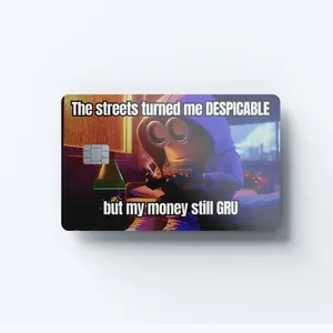 Gangster Minion Debit/Credit Card Skin, Vinyl Stickers - Gag Gift, Gift Idea, Stocking Stuffer