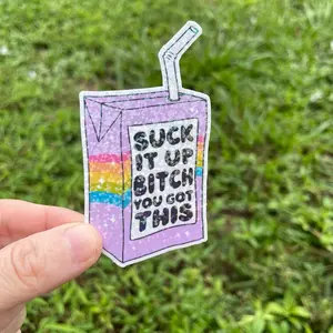 Motivational sweary juicebox sticker