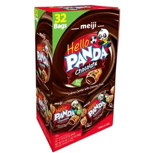 Meiji Hello Panda Chocolate Creme Filled Cookies, 0.75 oz, 32-count snack