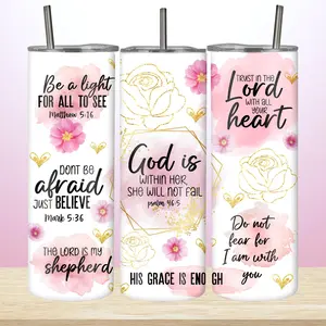 1pc/20oz/590ml/Inspirational Quotes Double Wall Stainless Steel Insulated Skinny Tumbler With Straw And Lid,Outdoor Travel Coffee Mug, Insulated Cup,Christian Gift For Women,Mother's Day And Easter,Holiday Gifts,Insulated Travel Drinkware