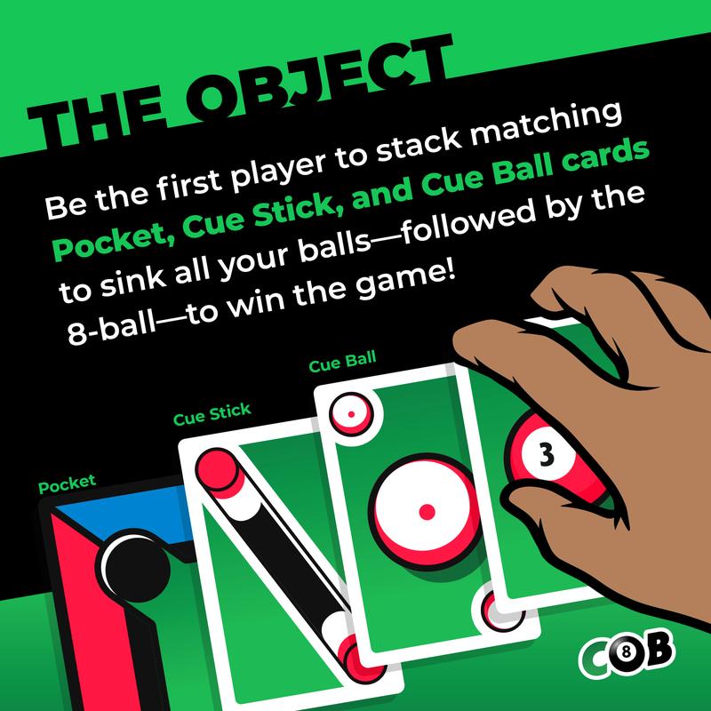 Crazy 8-Ball – Intense Two-Player Card Game of Setup and Sabotage – Turn Pool Into a Head-to-Head Duel – Rack ’Em, Stack ’Em, Sink the 8-Ball First – Ages 10+