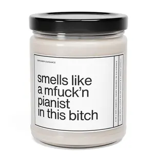 Imperor Elegance Piano Gift - Smells Like World's Best Pianist Candle - 9oz Scented Soy Wax Candle for Music Lovers - Home Decor Gift