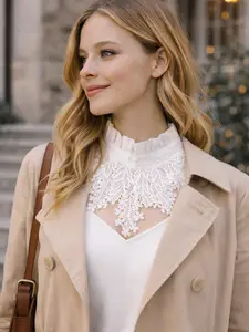 Elegant Vintage Lace Detachable Collar, Romantic Valentine's Day Gift for Her, Stylish Accessory for Special Occasions, Perfect for Gifting