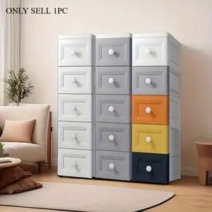 7.09-inch wide bathroom gap storage cabinet, plastic multi-layer household narrow space organization drawer-type storage cabinet, storage drawer unit