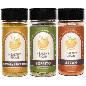 Healthy Rican Chicken Bundle - Savory Sazón Sofrito Seasoning Mix Non-GMO No Preservatives MSG Free Gluten-Free Diabetes Keto Friendly Whole30 Approved Spice Powder with Garlic