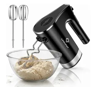 LINKChef Hand Mixer, powerful Electric Handheld Mixer, 5 Speed Electric Mixers for Kitchen (Black)