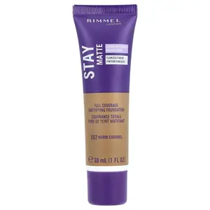 Rimmel London Stay Matte, Full Coverage Mattifying Foundation, 502 Warm Caramel, 1 fl oz (30 ml)