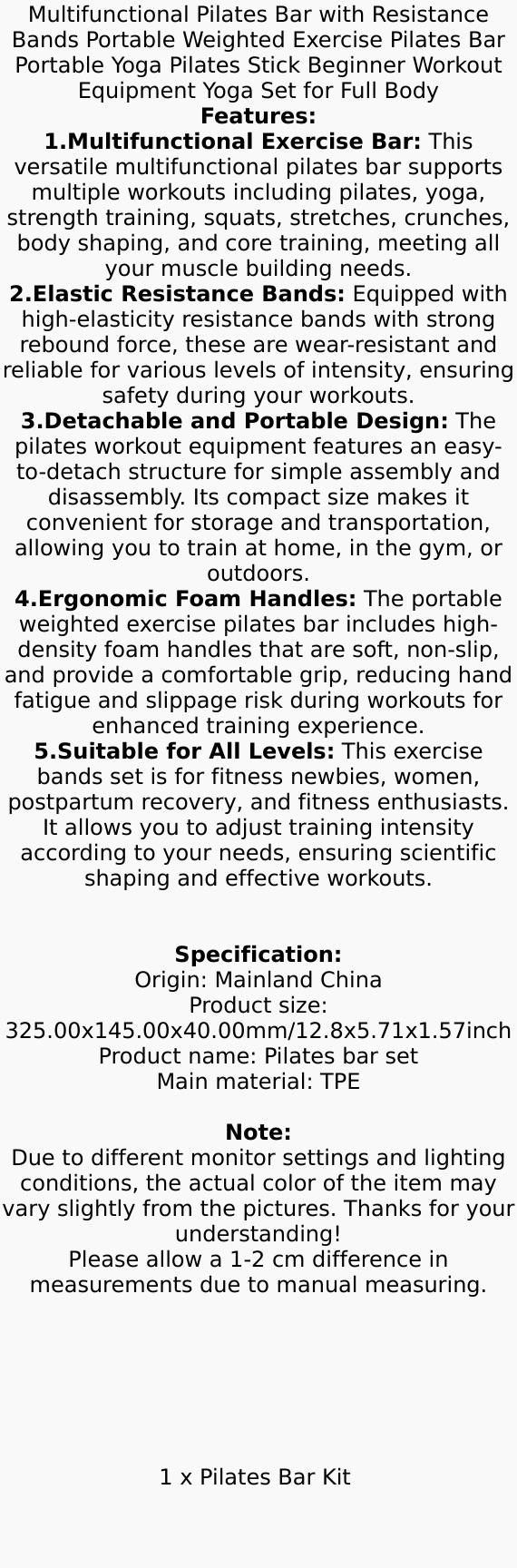 Multifunction Fitness/Pilates Device - Limited Stock