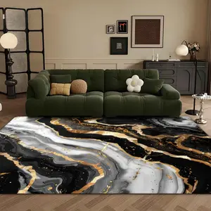 Marble Pattern Floor Mat, 1 Count Non-slip Floor Carpet, Decorative Area Rug, Decorative Carpet for Home Living Room Bedroom, Home Decor,  Home Essentials