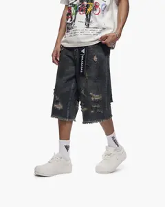 Snapped Dark Dirty Blue Jorts