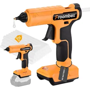 Hot Glue Gun 100W Compatible with 20V Max Battery, Full Size Glue Gun with 20pcs Sticks for DIY, Arts, Crafts & Home Repair, Industry (No Battery)