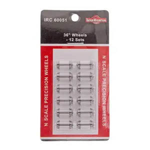 Intermountain 60051 N Metal Wheelsets, 36" Wheels, 12 Sets