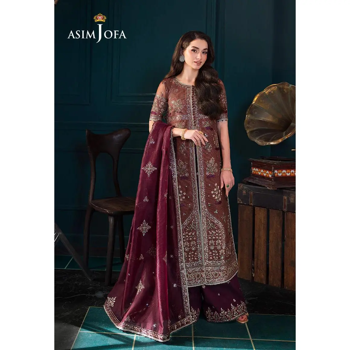 Asim Jofa - AJLFC-08 Three Piece Javeria Net