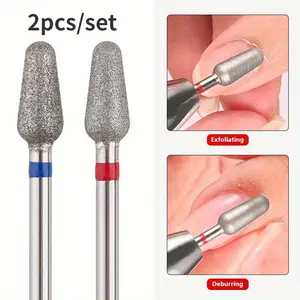 2pcs/set Nail Polishing Bit, Nail Drill Bit, Pedicure Remover For Acrylic Gel, Nails Polishing Tools, Nail Art Pedicure Manicure Tools