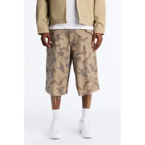Baggy Subtle Distressed Short - Brown