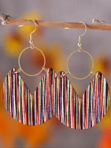 Boho Style Striped Pattern Dangle Earrings, High Quality Earrings, Fashion Summer Jewelry for Women, Daily Clothing Decor, Pride 2025, LGBTQ, Trendy All-match & Exquisite Jewelry for Birthday Gift