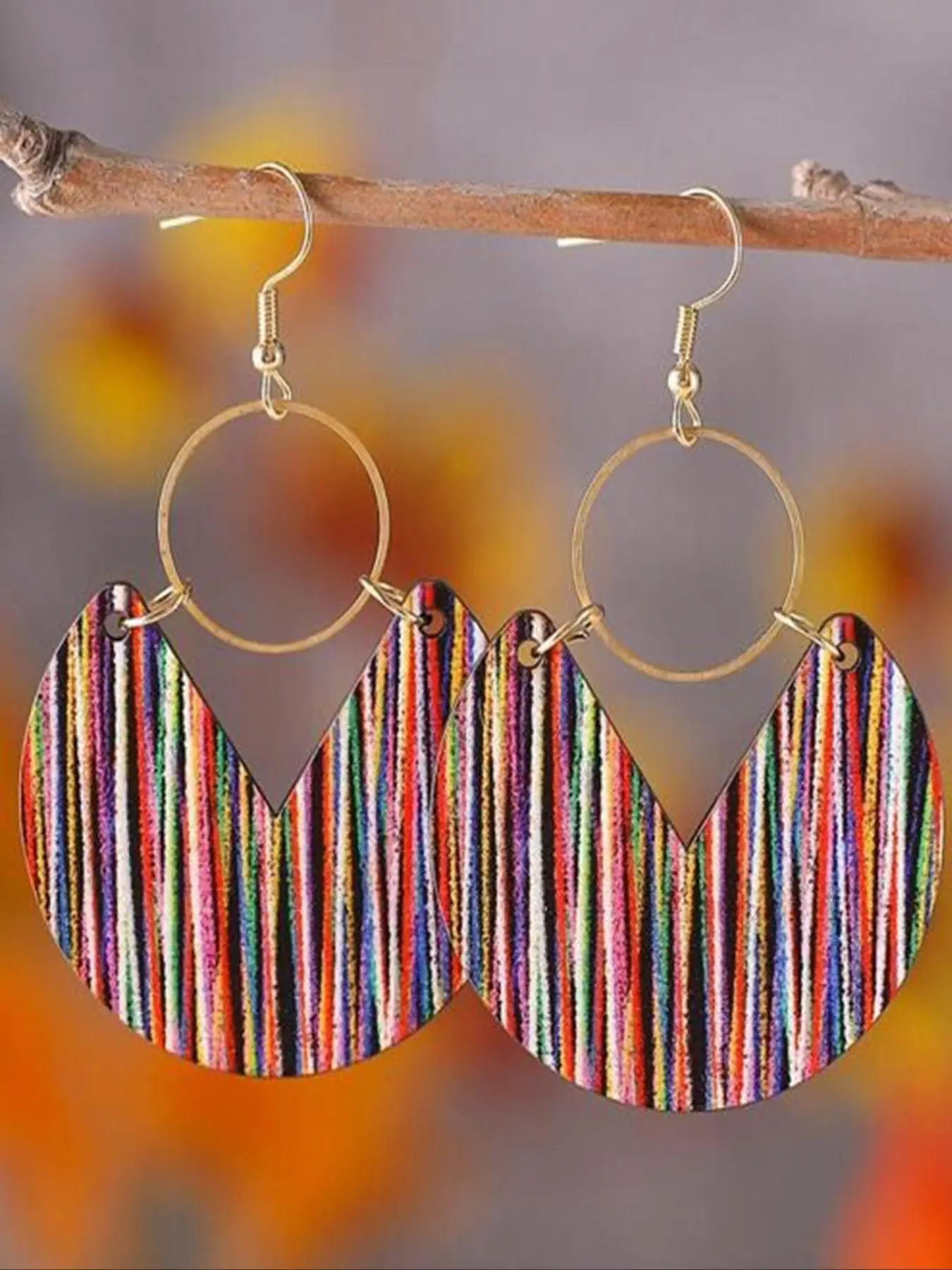 Boho Style Striped Pattern Dangle Earrings, Fashion Summer Jewelry for Women, Daily Clothing Decor, Pride 2025, LGBTQ, Trendy All-match & Exquisite Je