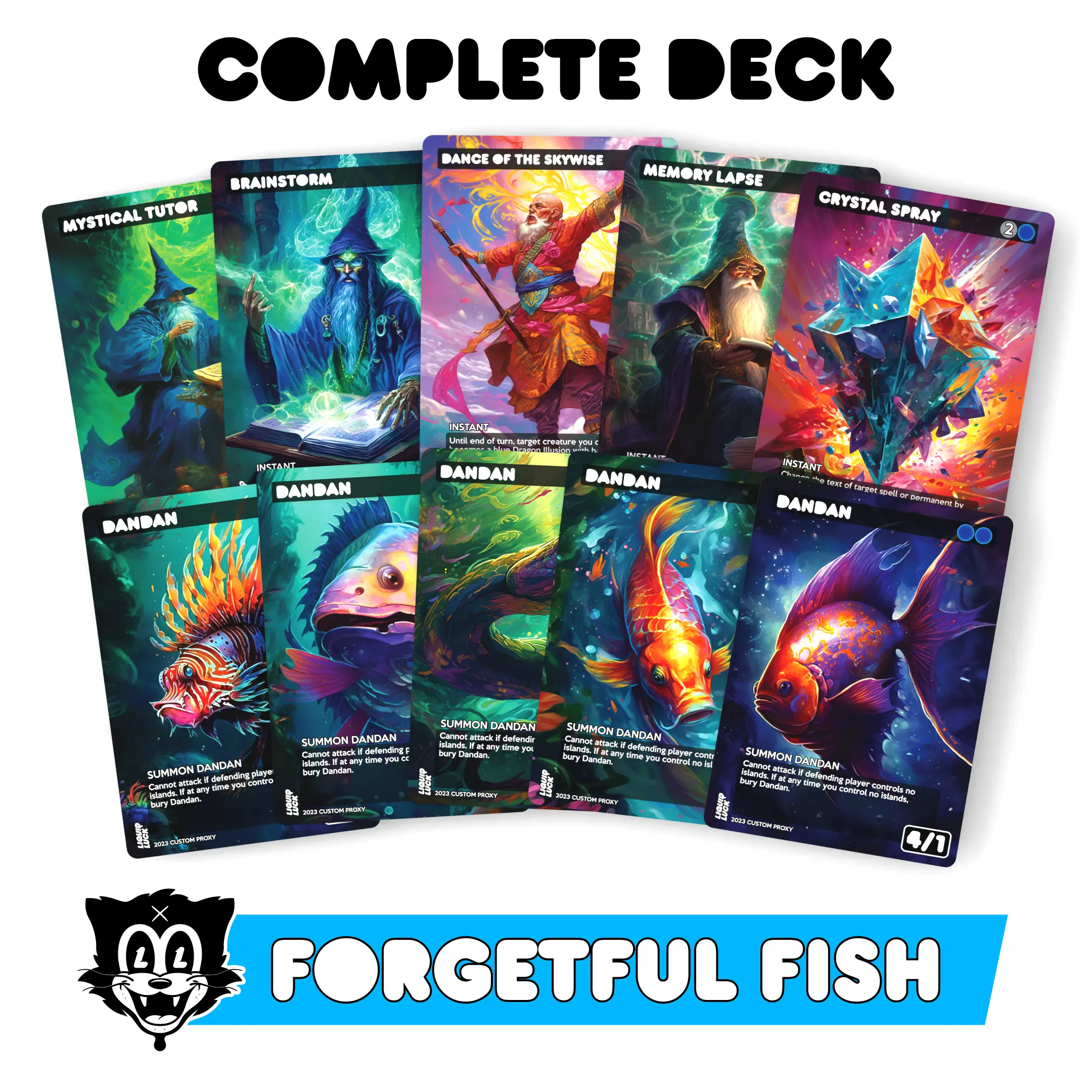 Forgetful Fish Dan Dan Deck - Custom TCG for Two Players - TikTok Shop
