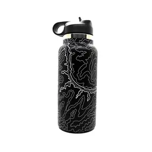 Topo Canyon Quencher Water Bottle | Double-Wall Insulated Aluminum Water Bottle | Deskr Topo Canyon Design