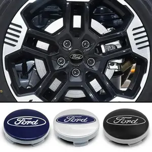 4 Pack 54mm Car Wheel HUB Center Cap Emblem Badge, Fits Ford Focus Mk2, Fiesta, Mondeo, Shelby, Edge, Kuga, Falcon, Mustang Gt