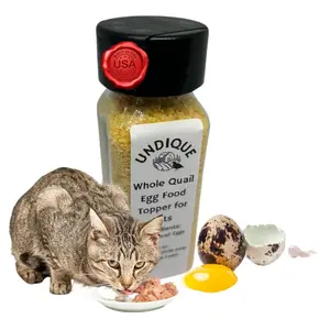 Undique Quailicious Boost - Made in USA High-Protein Quail Egg Cat Food Topper, Freeze-Dried for Cat Digestive Health - Nutrient-Rich, Grain-Free Digestive Support for Cats, Ideal for Picky Eaters