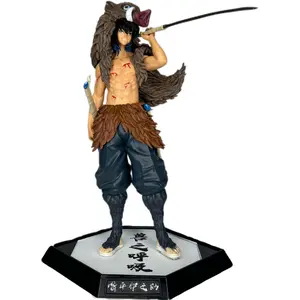 Demon Slayer Kimetsu no Yaiba  Hashira Inosuke Pig Head Action Figurine Desk Collectible Anime Model Toys Figures Gift  28cm