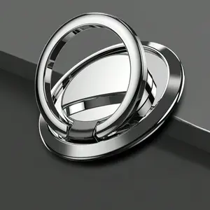 Silver Color Metal Phone Ring Holder, Universal Tablet Stand, Anti-Drop Adhesive Desktop Ring Clip, Lazy Person Ring Buckle