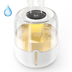 BCOOSS 4L Cool Mist Humidifier for Room Home Top Fill Ultrasonic Air Humidifier and Vaporizer with Humidity Sensor