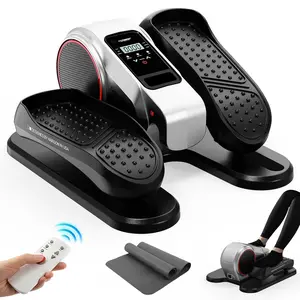 HARISON Smart Under Desk Elliptical for Seniors & Office - 12-Speed Mini Cardio Machine w/ LCD Portable Under-Desk Elliptical Trainer Home Gym Fitness Equipment